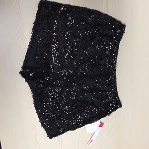 Charlotte Russe Black Sequin Shorts